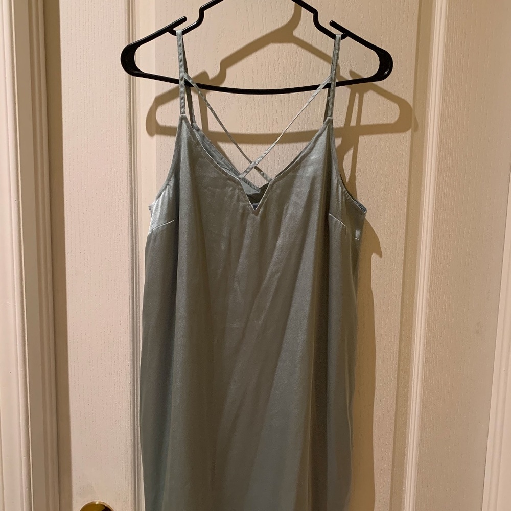 Mint Green Satin Dress/ Size M